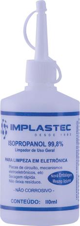 Alcool isopropílico 110ml com bico aplicador - Implastec Menor preço em Alcool isopropílico 110ml com bico aplicador - Implastec