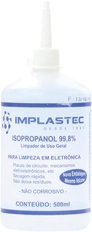 Alcool Isopropilico 500ml C/Bico Implastec Menor preço em Alcool Isopropilico 500ml C/Bico Implastec