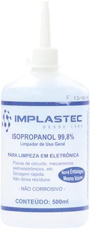 Álcool isopropílico 500ml com bico aplicador - Implastec Menor preço em Álcool isopropílico 500ml com bico aplicador - Implastec