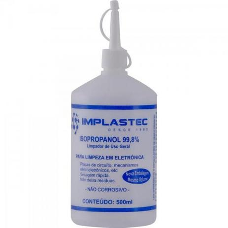 Alcool Isopropilico 500ML Isopropanol Implastec Menor preço em Alcool Isopropilico 500ML Isopropanol Implastec