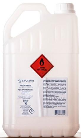 Álcool Isopropílico Isopropanol Implastec Galão 5 Litros Menor preço em Álcool Isopropílico Isopropanol Implastec Galão 5 Litros