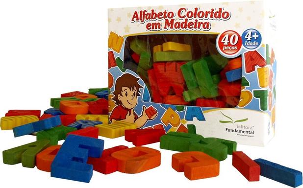 Alfabeto Móvel Colorido Em Madeira 40 Peças - Editora fundamental Menor preço em Alfabeto Móvel Colorido Em Madeira 40 Peças - Editora fundamental