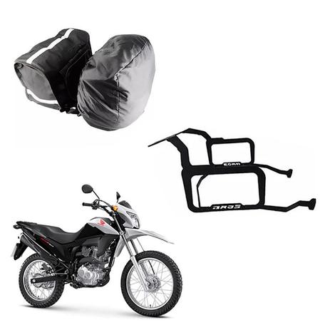 Alforge Nylon C/ Capa + Afastador Honda Bros 160 - Ação Menor preço em Alforge Nylon C/ Capa + Afastador Honda Bros 160 - Ação