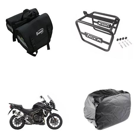 Alforge Universal C/ Capa + Afastador Tiger 1200 Explorer - Ja alforges Menor preço em Alforge Universal C/ Capa + Afastador Tiger 1200 Explorer - Ja alforges