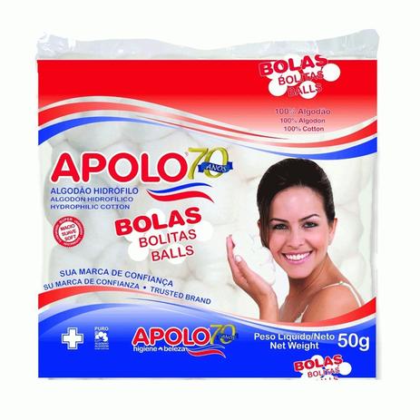 Algodão Branco Bolinha 50g Apolo Menor preço em Algodão Branco Bolinha 50g Apolo