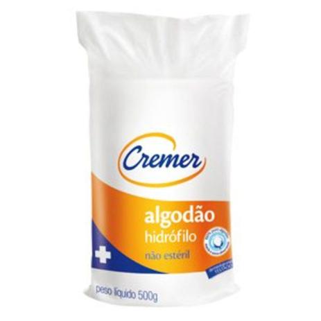 Algodão Hidrófilo Cremer 500 gramas Menor preço em Algodão Hidrófilo Cremer 500 gramas