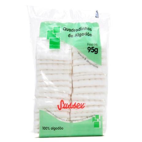 Algodão Hidrófilo Quadrado 95G - Sussex Menor preço em Algodão Hidrófilo Quadrado 95G - Sussex