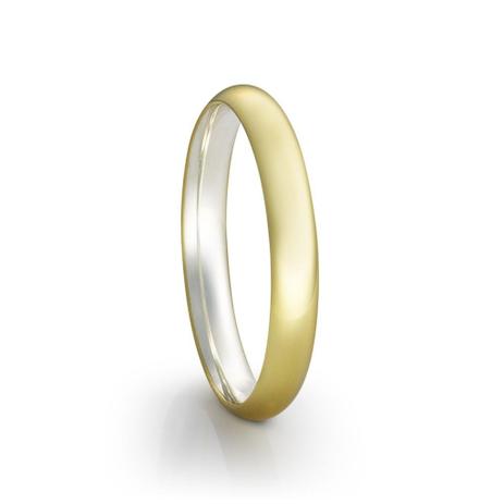 Aliança de Namoro em Prata e Ouro Silver Gold Eterni Bold P - Prata fina Menor preço em Aliança de Namoro em Prata e Ouro Silver Gold Eterni Bold P - Prata fina