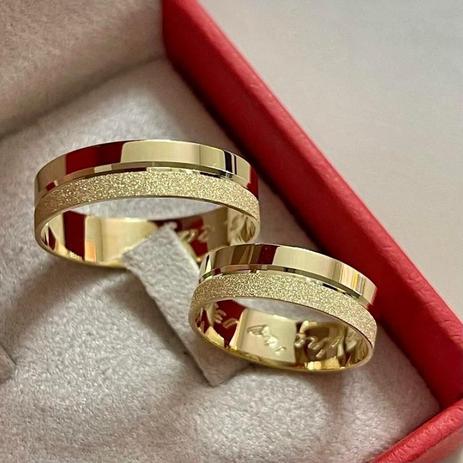 Alianças noivado ou casamento Peso 18 gramas o par Largura 8mm- WM10083