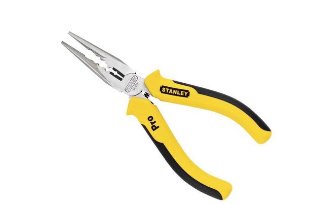 Alicate bico 1/2 cana 6” pvc c/ descasc. fio stanley 84-053 Menor preço em Alicate bico 1/2 cana 6” pvc c/ descasc. fio stanley 84-053