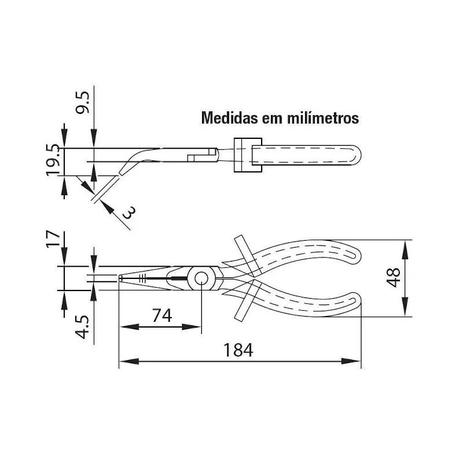 Alicate Bico Meia Cana Longo Curvo 7.1/2” Aço Cromo Vanadio 219030BBR - Belzer Menor preço em Alicate Bico Meia Cana Longo Curvo 7.1/2” Aço Cromo Vanadio 219030BBR - Belzer