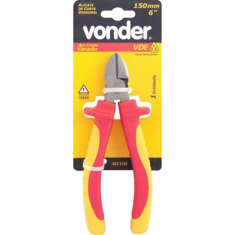 Alicate corte diagonal 6.5/16” vde cromo vanádio polido isolado 1000v - Vonder Menor preço em Alicate corte diagonal 6.5/16” vde cromo vanádio polido isolado 1000v - Vonder