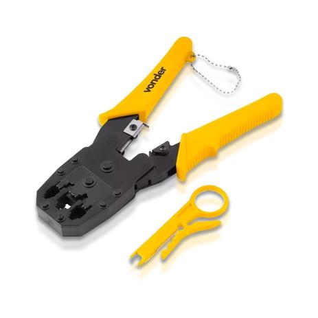 Alicate Crimpador 8 S/ Catraca Vonder RJ45 / RJ12 / RJ11 / ACV245 Menor preço em Alicate Crimpador 8 S/ Catraca Vonder RJ45 / RJ12 / RJ11 / ACV245