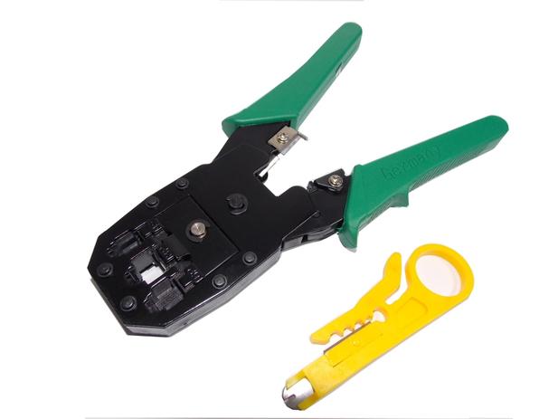 Alicate de Crimpar cabo de rede Rj45 Rj12 Rj11 + decapador HT-315 - Germany Menor preço em Alicate de Crimpar cabo de rede Rj45 Rj12 Rj11 + decapador HT-315 - Germany