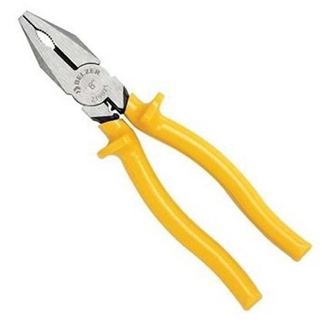 Alicate p/ Eletricista Universal 8 pol Profissional Cabo Amarelo Belzer em Cromo Vanádio 219021BBR Menor preço em Alicate p/ Eletricista Universal 8 pol Profissional Cabo Amarelo Belzer em Cromo Vanádio 219021BBR