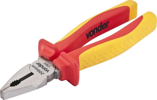 Alicate universal 8” vde cromo vanádio polido isolado 1000v - Vonder Menor preço em Alicate universal 8” vde cromo vanádio polido isolado 1000v - Vonder