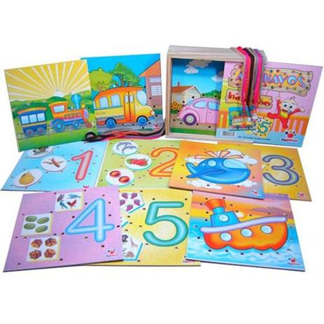 Alinhavos Iniciação de Madeira - 10 Placas - Multicolorido - Ciabrink é boa?