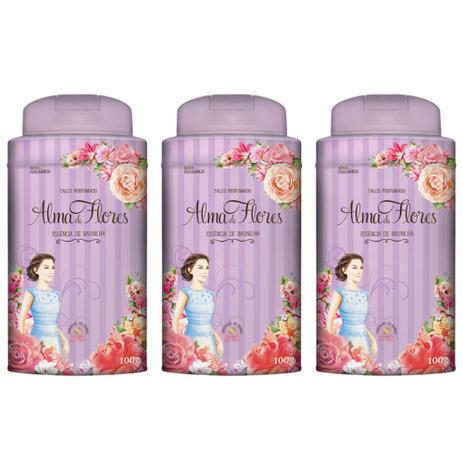 Alma De Flores Baunilha Talco 100g (Kit C/03) Menor preço em Alma De Flores Baunilha Talco 100g (Kit C/03)