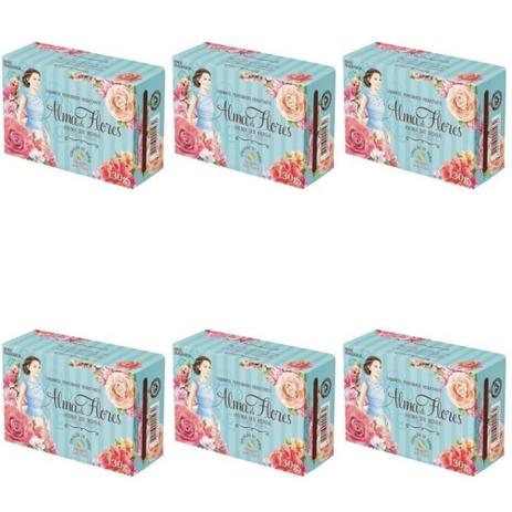 Alma De Flores Essência Herbal Sabonete 130g (Kit C/06) Menor preço em Alma De Flores Essência Herbal Sabonete 130g (Kit C/06)