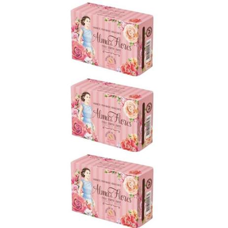 Alma De Flores Essência Jasmim Sabonete 130g (Kit C/03) Menor preço em Alma De Flores Essência Jasmim Sabonete 130g (Kit C/03)