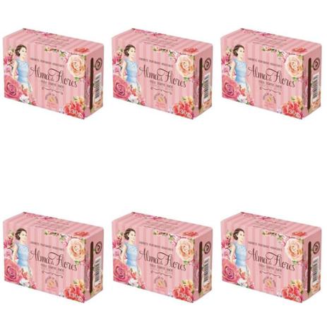 Alma De Flores Essência Jasmim Sabonete 130g (Kit C/06) Menor preço em Alma De Flores Essência Jasmim Sabonete 130g (Kit C/06)