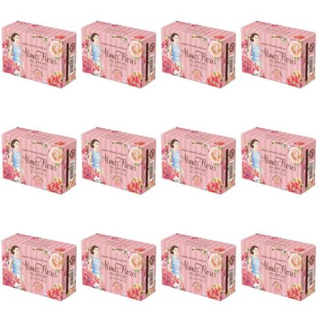 Alma De Flores Essência Jasmim Sabonete 130g (Kit C/12) Menor preço em Alma De Flores Essência Jasmim Sabonete 130g (Kit C/12)
