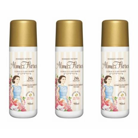 Alma De Flores Flor Branca Desodorante Spray 90ml (Kit C/03) Menor preço em Alma De Flores Flor Branca Desodorante Spray 90ml (Kit C/03)