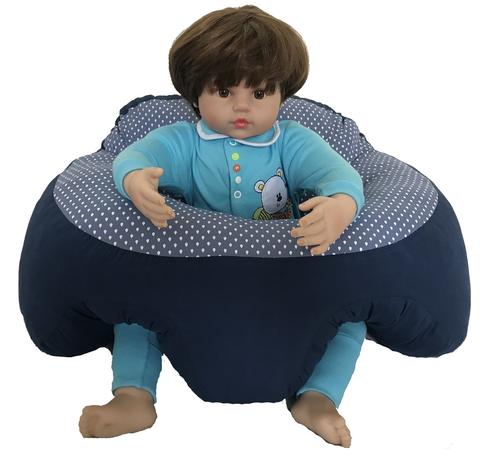 Almofada Apoio Segura Bebê Sentar Puff Berço Portatil Azul Gotas - Dindinha kids Menor preço em Almofada Apoio Segura Bebê Sentar Puff Berço Portatil Azul Gotas - Dindinha kids