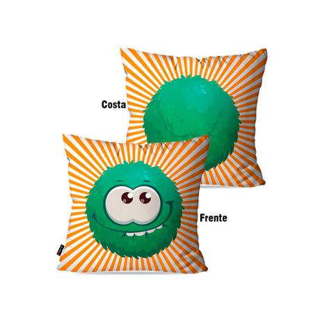 Almofada Avulsa Infantil Laranja Carinhas Caretas - Pump up é boa?