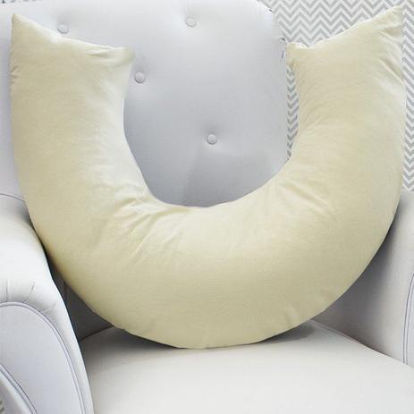Almofada de Amamentação - Caqui com Branco - Laura baby Menor preço em Almofada de Amamentação - Caqui com Branco - Laura baby