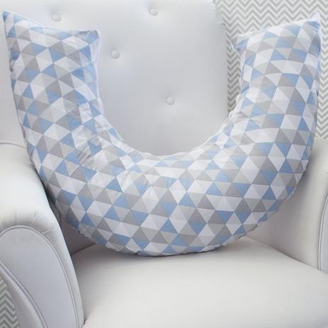 Almofada de Amamentação - Losango Azul - Laura baby Menor preço em Almofada de Amamentação - Losango Azul - Laura baby