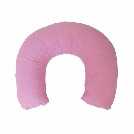 Almofada de Amamentação Rosa Poá Branco - Babykinha Menor preço em Almofada de Amamentação Rosa Poá Branco - Babykinha