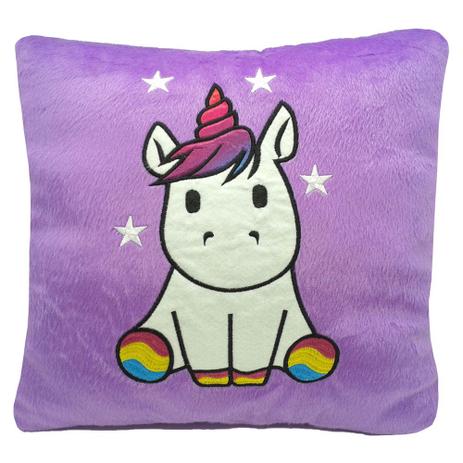 Almofada de Pelúcia Unicórnio 31 x 31 cm - Lilás - Enchimento 100 Poliéster - 313 Toys Menor preço em Almofada de Pelúcia Unicórnio 31 x 31 cm - Lilás - Enchimento 100 Poliéster - 313 Toys