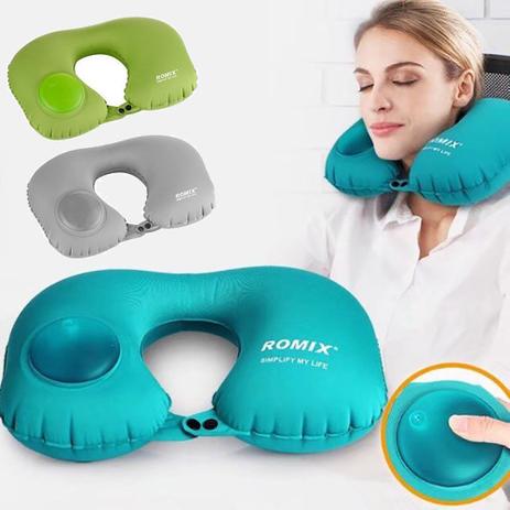 Almofada de Pescoço Inflável Portátil Travesseiro Viagem Romix RH34 Menor preço em Almofada de Pescoço Inflável Portátil Travesseiro Viagem Romix RH34