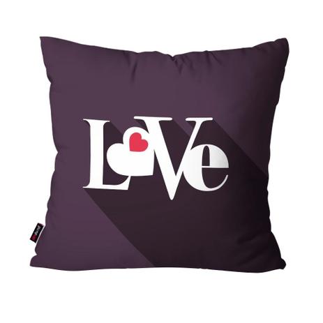 Almofada Decorativa Avulsa Roxo Love - Pump up é boa?