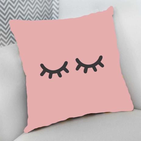 Almofada Decorativa Cheia c/ Zíper 25x25 Infantil Personalizado Cílios - Deluzz Menor preço em Almofada Decorativa Cheia c/ Zíper 25x25 Infantil Personalizado Cílios - Deluzz