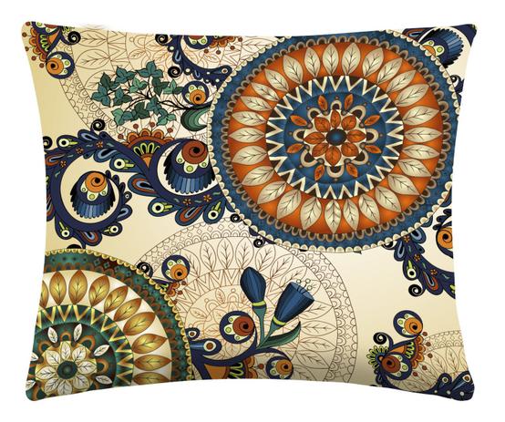 Almofada Digital Capa com enchimento Mandala I - Enxovais aquarela Menor preço em Almofada Digital Capa com enchimento Mandala I - Enxovais aquarela