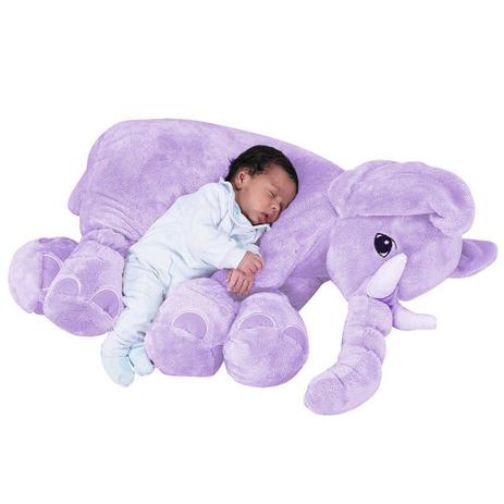 Almofada Elefante de Pelúcia Soft Grande Lilás - W.u. pelúcias Menor preço em Almofada Elefante de Pelúcia Soft Grande Lilás - W.u. pelúcias