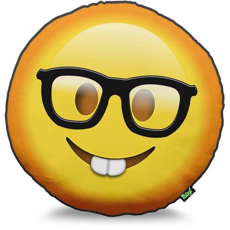 Almofada Emoticon - Emoji Nerd Geek - Yaay Menor preço em Almofada Emoticon - Emoji Nerd Geek - Yaay