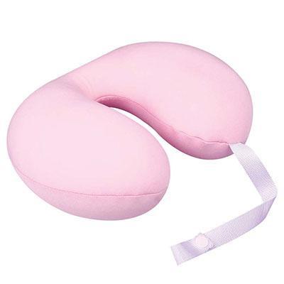 Almofada Floc Apoio De Pescoço Bebê Rosa Com Porta Chupeta Menor preço em Almofada Floc Apoio De Pescoço Bebê Rosa Com Porta Chupeta
