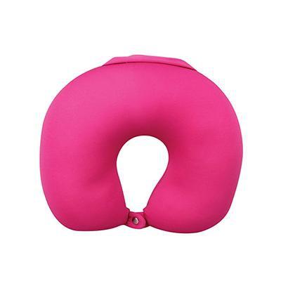 Almofada Floc Apoio De Pescoço Rosa Com Alça Menor preço em Almofada Floc Apoio De Pescoço Rosa Com Alça