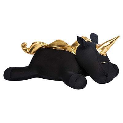 Almofada Floc Bichinho Unicórnio Preto Menor preço em Almofada Floc Bichinho Unicórnio Preto