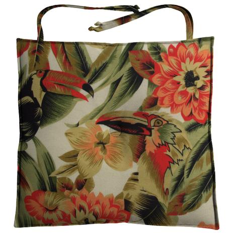 Almofada Para Assento de Cadeira 40x40cm Tropical Moond - Verde/Bege - Ecaza Menor preço em Almofada Para Assento de Cadeira 40x40cm Tropical Moond - Verde/Bege - Ecaza