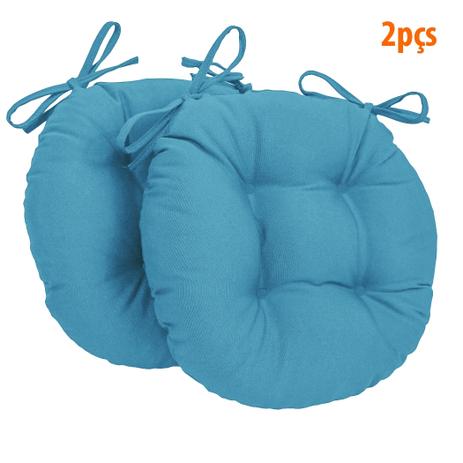 Almofada Para Assento Redondo Ø40cm - Azul 2 Peças - Ecaza Menor preço em Almofada Para Assento Redondo Ø40cm - Azul 2 Peças - Ecaza
