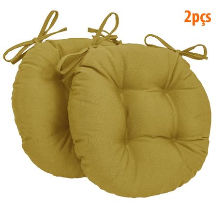 Almofada Para Assento Redondo Ø40cm - Mostarda 2 Peças - Ecaza Menor preço em Almofada Para Assento Redondo Ø40cm - Mostarda 2 Peças - Ecaza