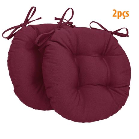 Almofada Para Assento Redondo Ø40cm - Vinho 2 Peças - Ecaza Menor preço em Almofada Para Assento Redondo Ø40cm - Vinho 2 Peças - Ecaza