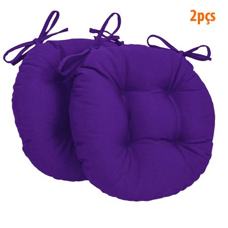 Almofada Para Assento Redondo Ø40cm - Violeta 2 Peças - Ecaza Menor preço em Almofada Para Assento Redondo Ø40cm - Violeta 2 Peças - Ecaza