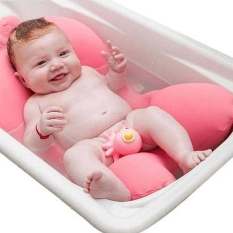 Almofada Para Banho Na Banheira Bebê Rosa Buba Baby Menor preço em Almofada Para Banho Na Banheira Bebê Rosa Buba Baby
