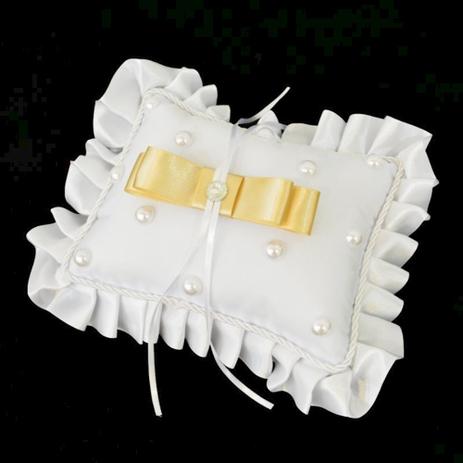 Almofada Perolada para Alianças Laço Champagne - Mz decoraçoes e festas é boa?