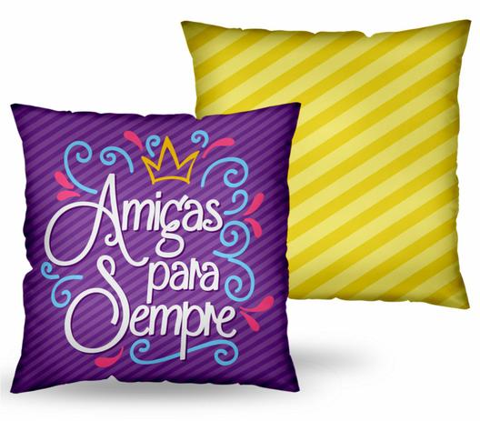 Almofada quadrada - amigas - amigas para sempre - Brasfoot Menor preço em Almofada quadrada - amigas - amigas para sempre - Brasfoot